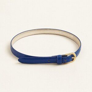 Vintage Y2K thin blue belt with gold buckle